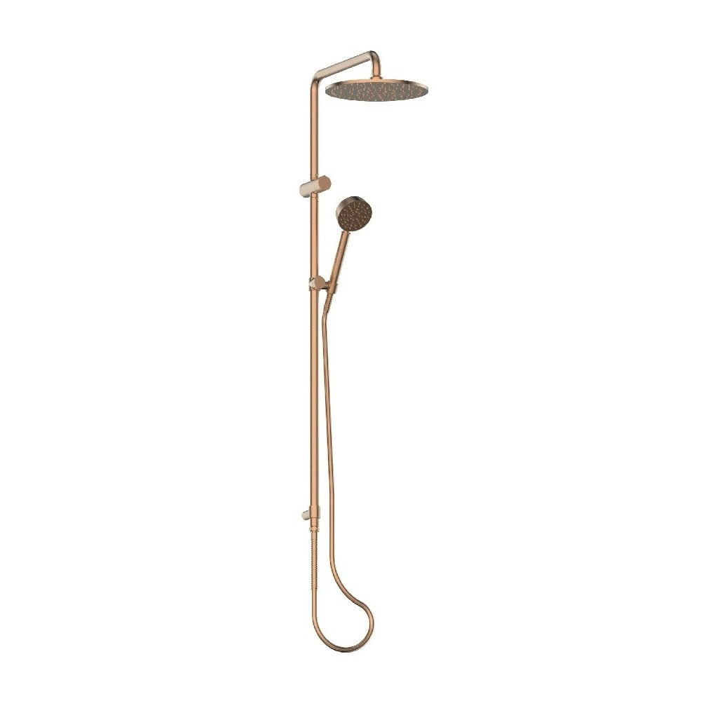 Greens Tesora Twin Rail Shower Brushed Copper 213908