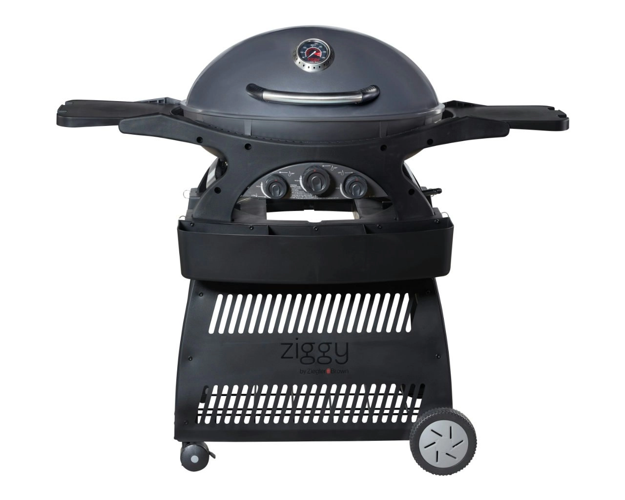 Ziggy Classic Triple Grill LPG BBQ on Cart (Gunmetal Grey)