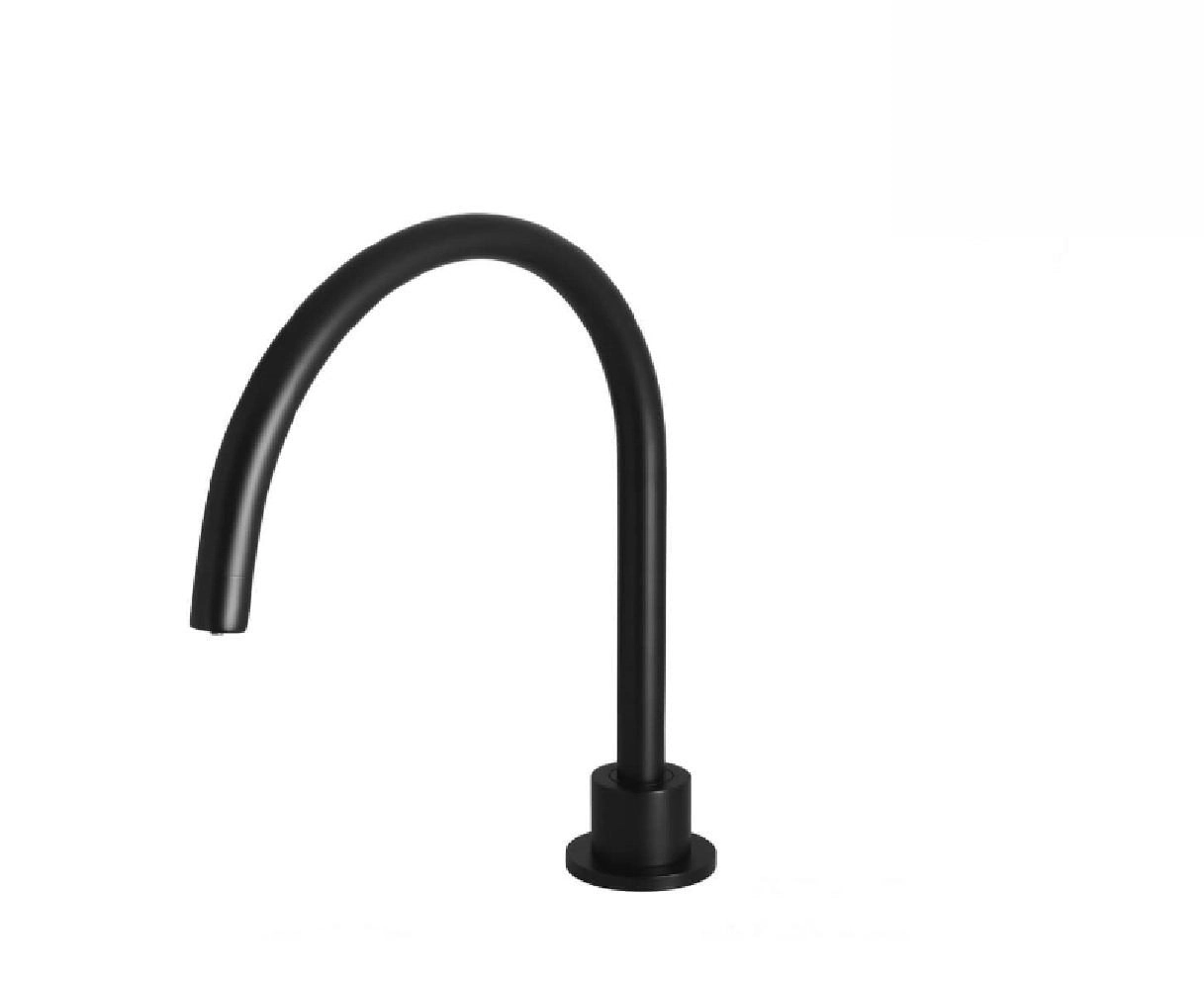 Meir Hob Spout Round Matte Black MS08