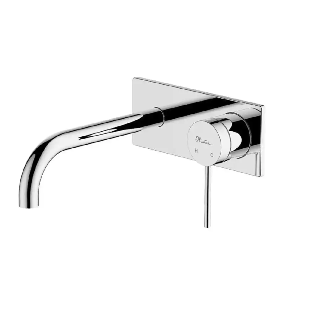 Oliveri Venice Wall Mixer Set Curved Chrome VE105500CR