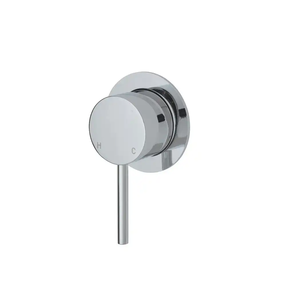 Fienza Kaya Wall Mixer Small Round Plate Chrome 228101