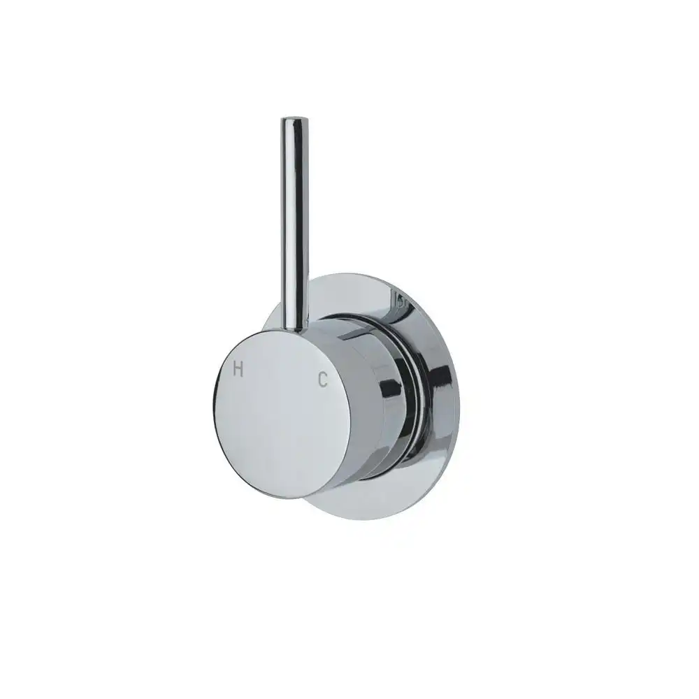 Fienza Kaya Up Wall Mixer Small Round Plate Chrome 228114