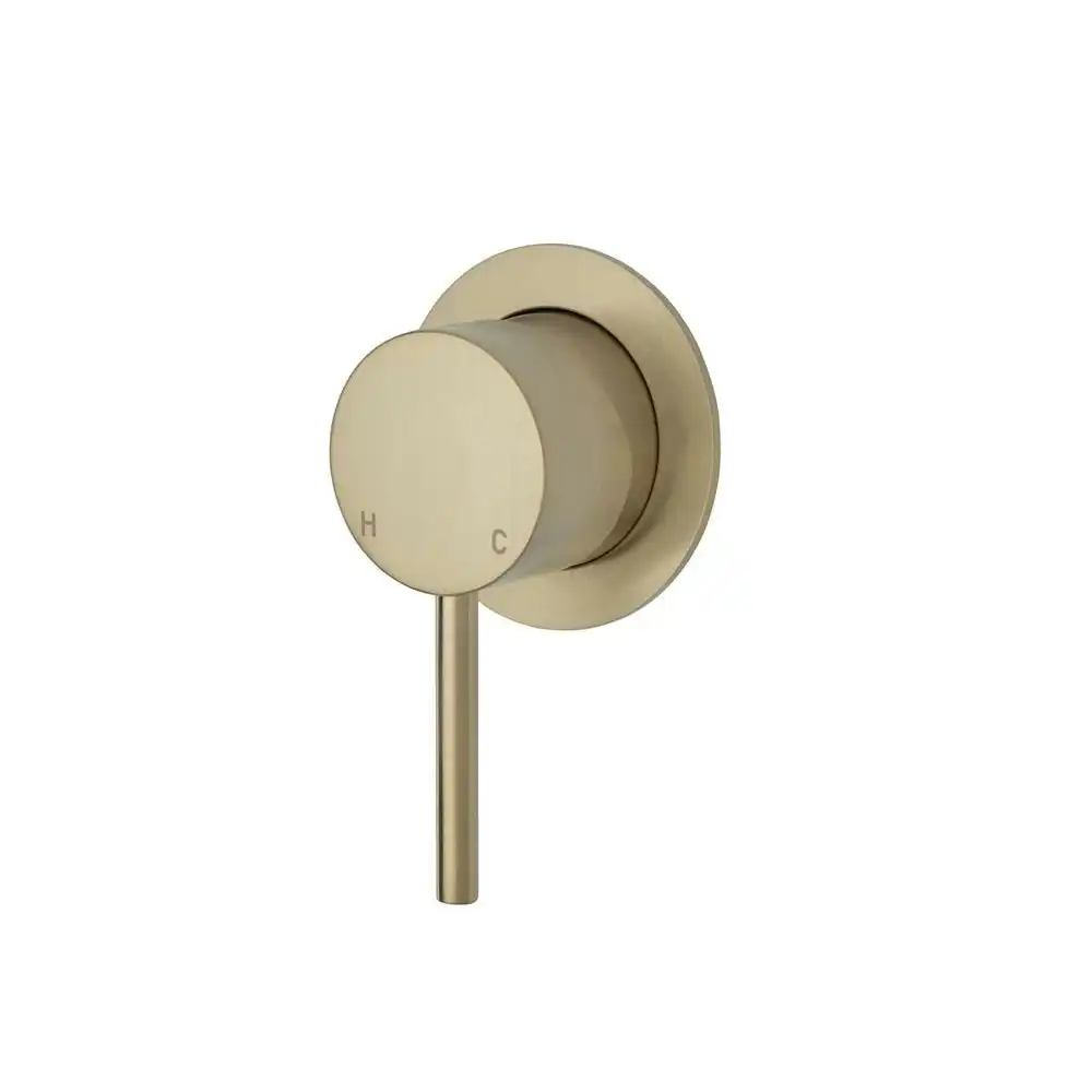 Fienza Kaya Wall Mixer Small Round Plate Urban Brass 228101UB