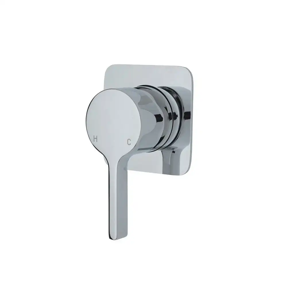 Fienza Sansa Wall Mixer Soft Square Plate Chrome 229101-2