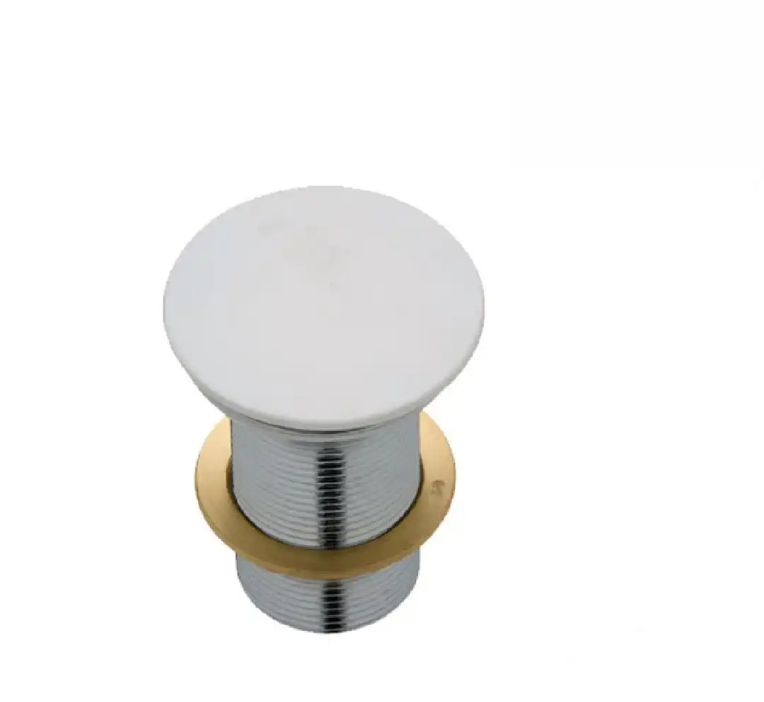 Fienza Basin Cast Stone Plug and Waste 32mm Non Overflow Matte White WAS59W