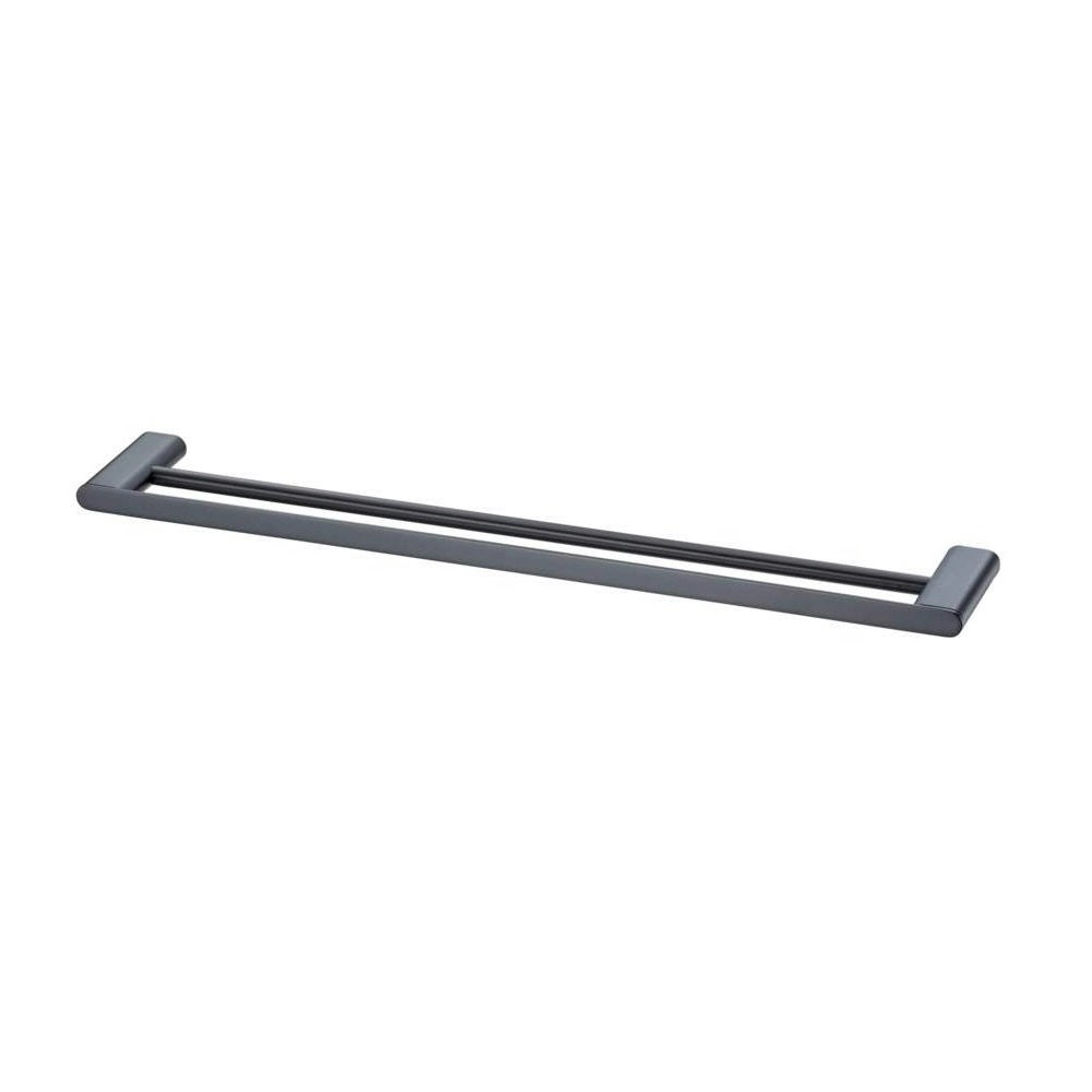 Oliveri Madrid Towel Rail Double 650mm Matte Black MA824EC3MB