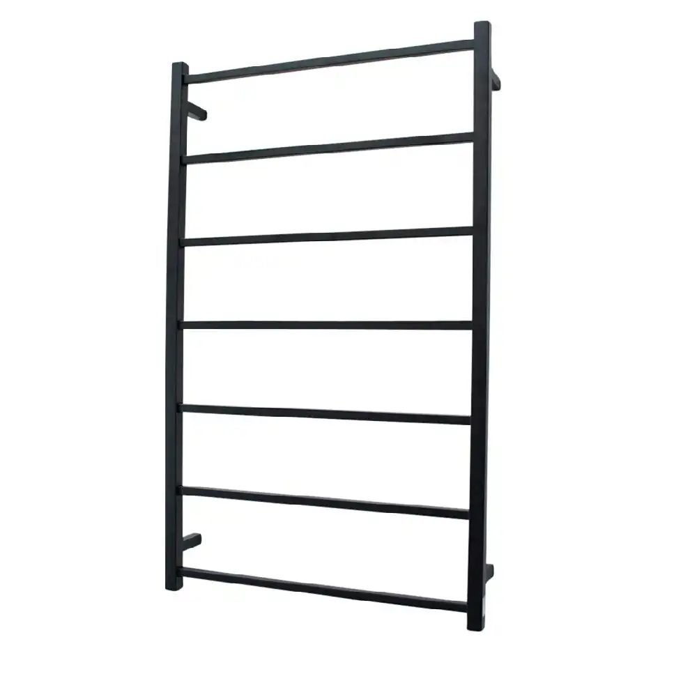 Radiant Matte Black 700 x 1130mm Square Non Heated Towel Rail BSLTR02