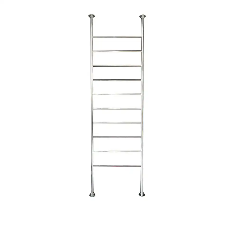 Radiant 600 x 2700mm Round Floor Ceiling Heated Towel Rail Polished FC-2700X600