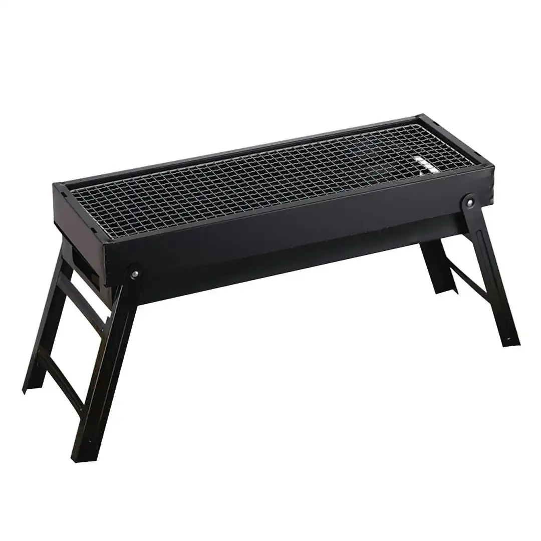 Soga 60cm Portable Folding Thick Box-Type Charcoal Grill for Outdoor BBQ Camping