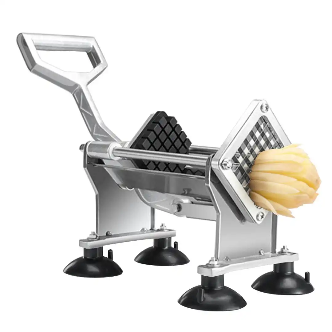 Soga Stainless Steel Potato Cutter Commercial-Grade French Fry and Fruit/Vegetable Slicer with 3 Blades