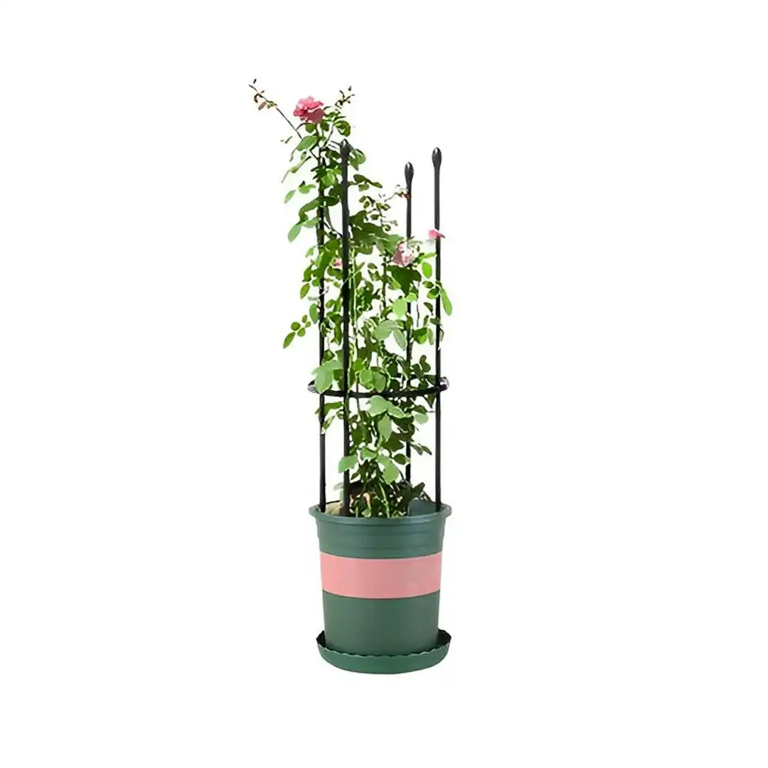 Soga 73cm 4-Bar Plant Frame Stand Trellis Vegetable Flower Herbs Outdoor Vine Support Garden Rack with Rings