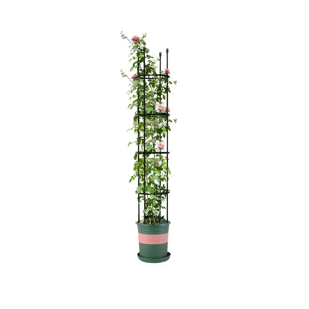 Soga 163cm 4-Bar Plant Frame Stand Trellis Vegetable Flower Herbs Outdoor Vine Support Garden Rack with Rings