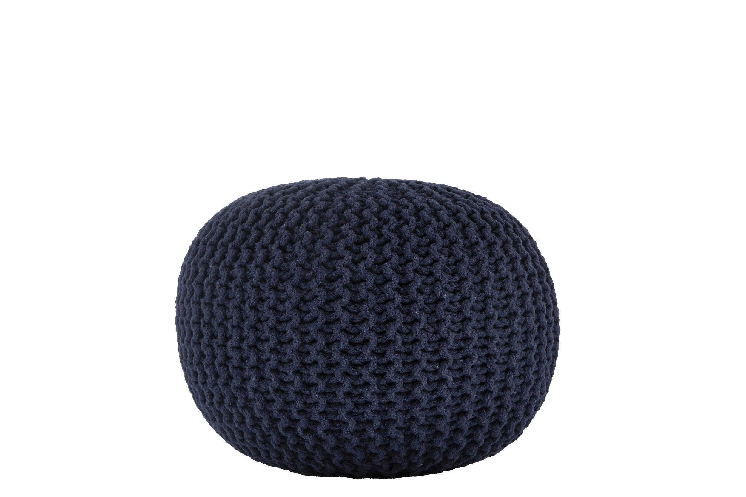 Ava Knitted Pouf NAVY BLUE