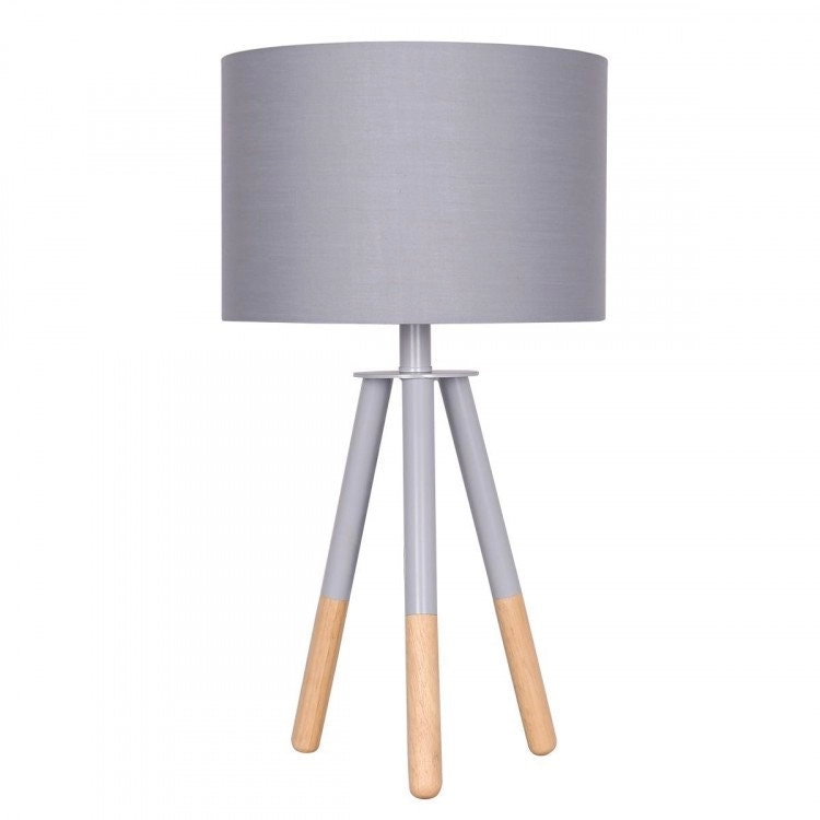 Sarantino Tripod Desk Lamp In Metal & Wood Nordic Minimalist Light