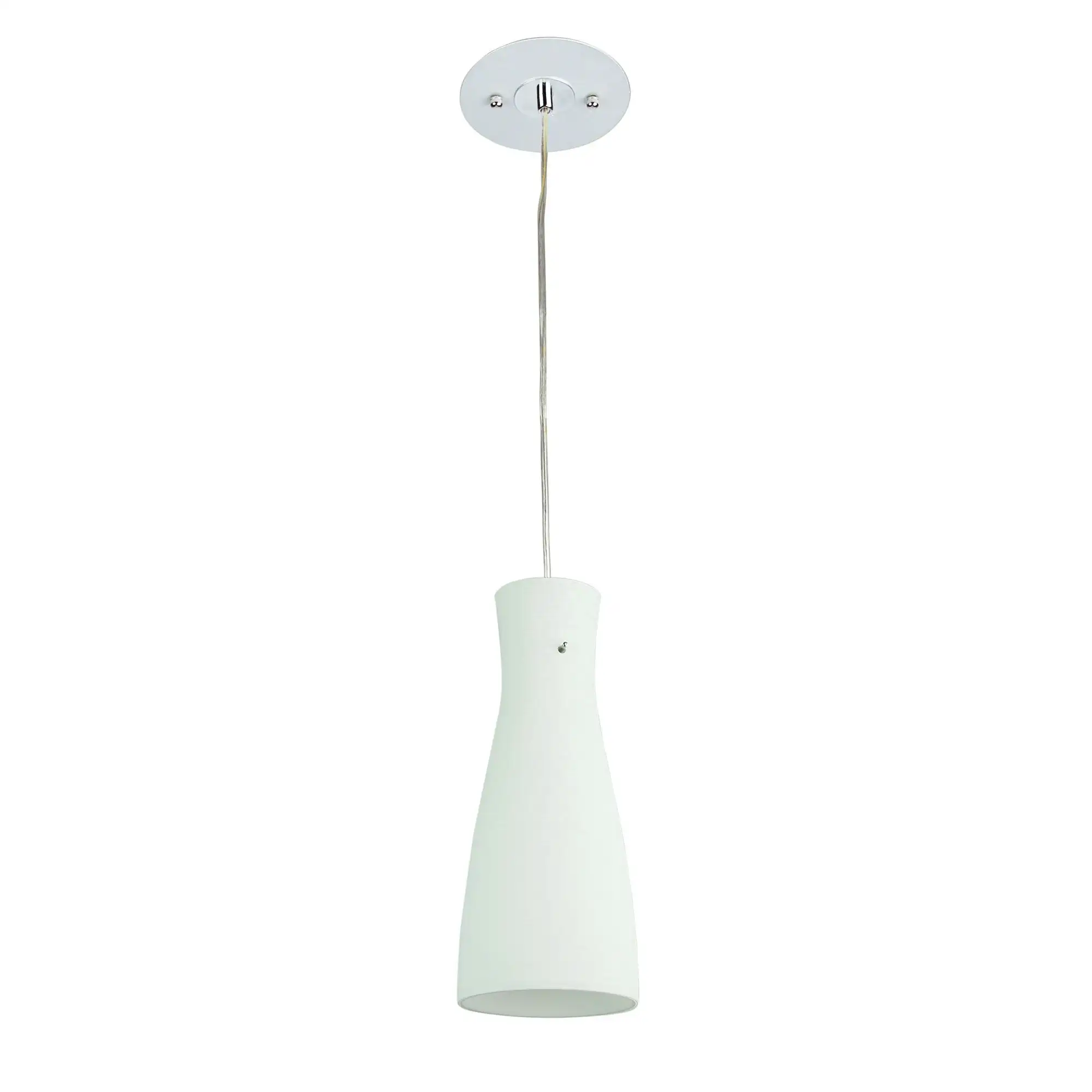 CLEO White White Brushed 30cm Glass Pendant