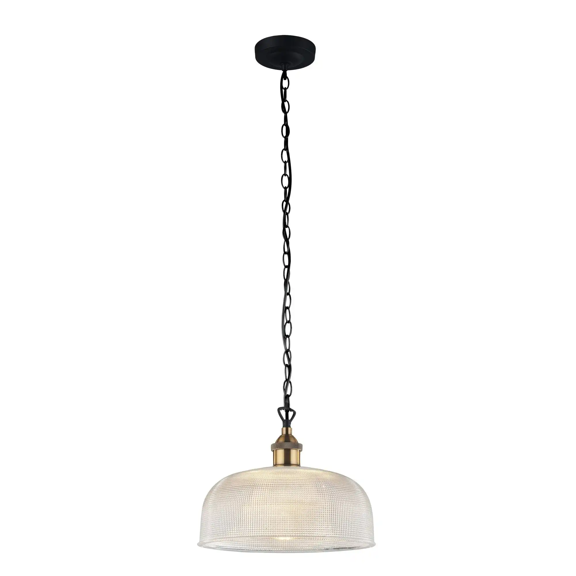 MAISON 27 Retro Halophane Clear Glass Pendant