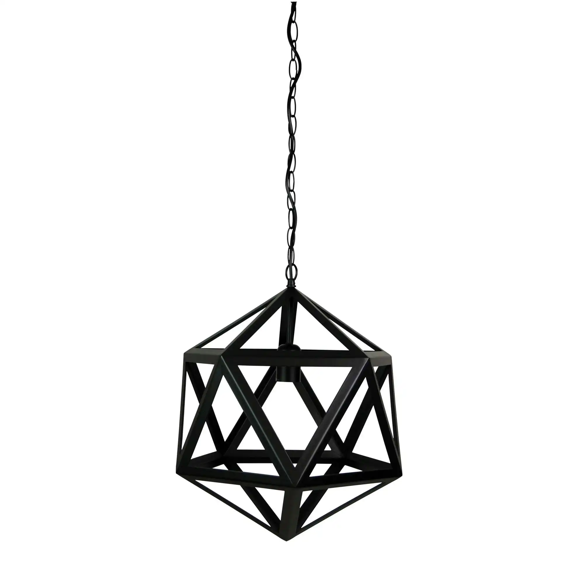 GEO 1 Geometric Single Pendant Matt Black