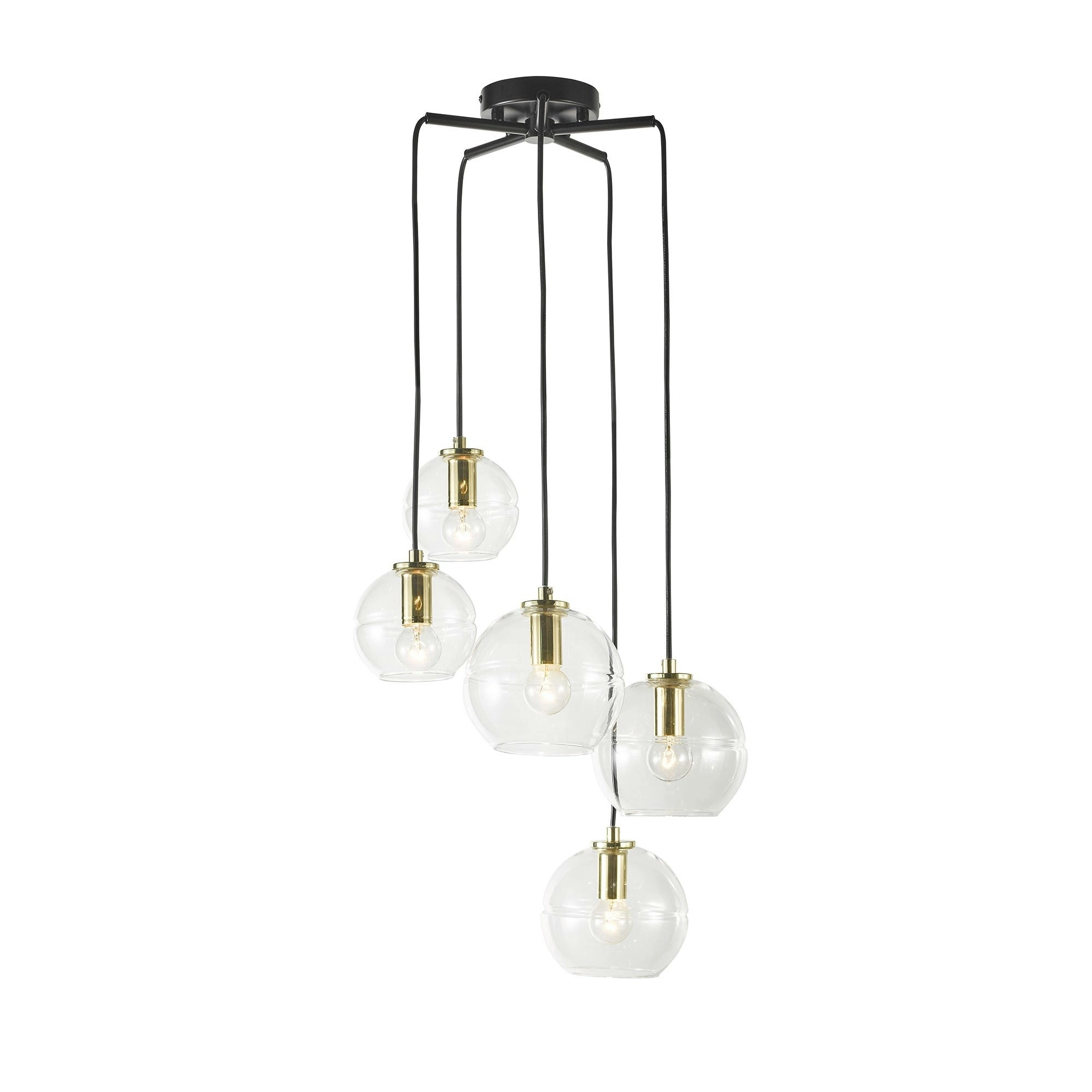 RENO.5 5 Light Clear Glass Pendant