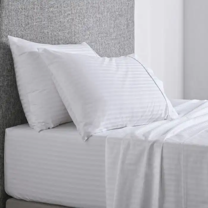 Onkaparinga Chilton Stripe Sheet Set White