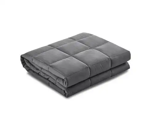 Weighted Blanket Adult 5KG Heavy Gravity Blankets Microfibre Cover Calming Relax Anxiety Relief Grey