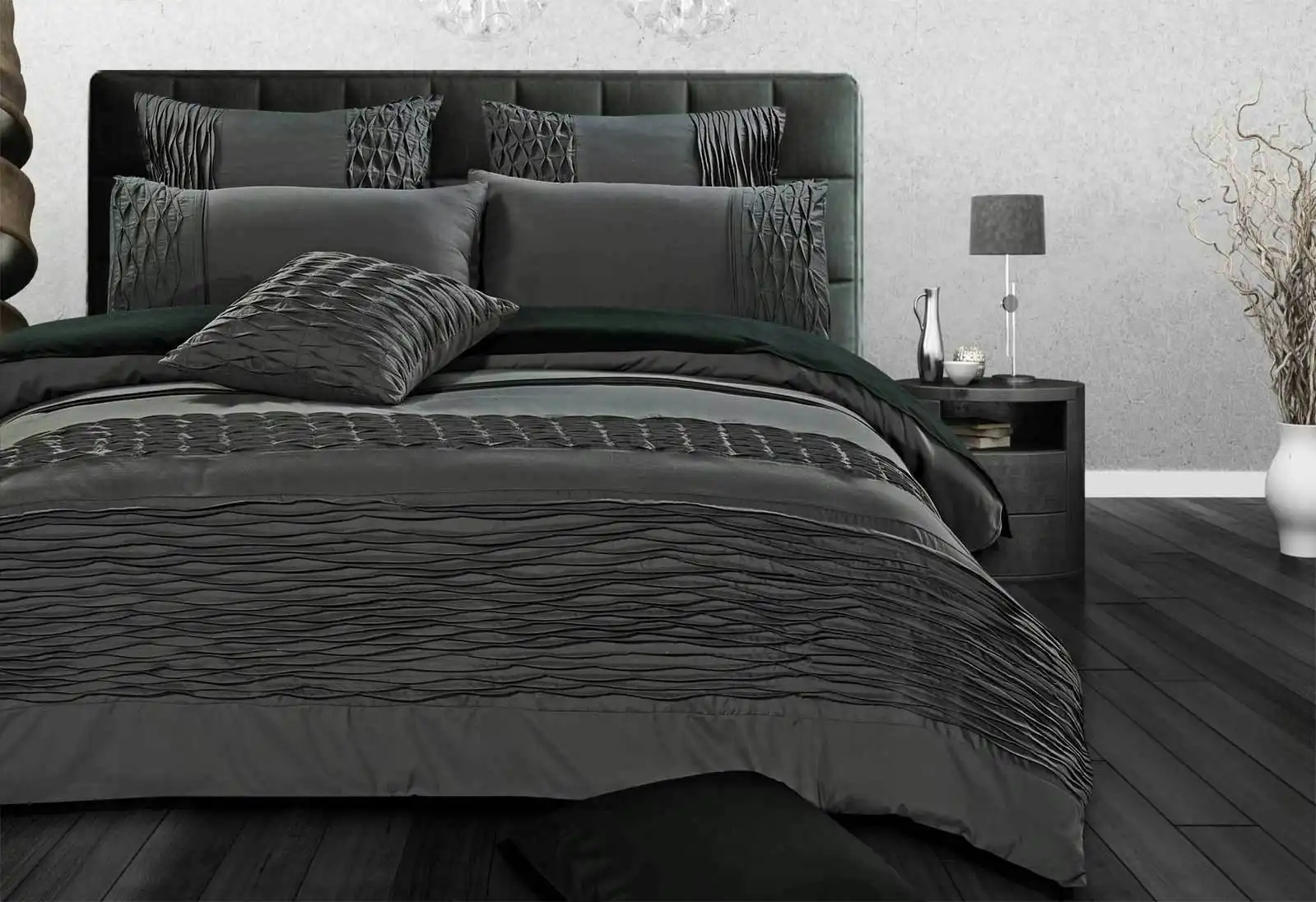 Luxton Cecilio Grey Quilt Cover Set