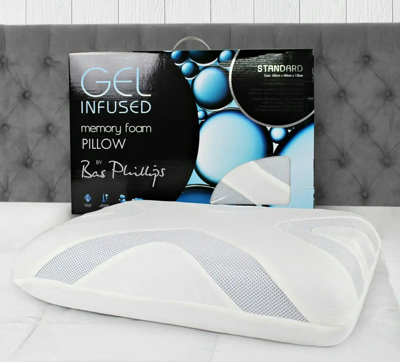 Bas Phillips Gel Infused Memory Foam Pillow