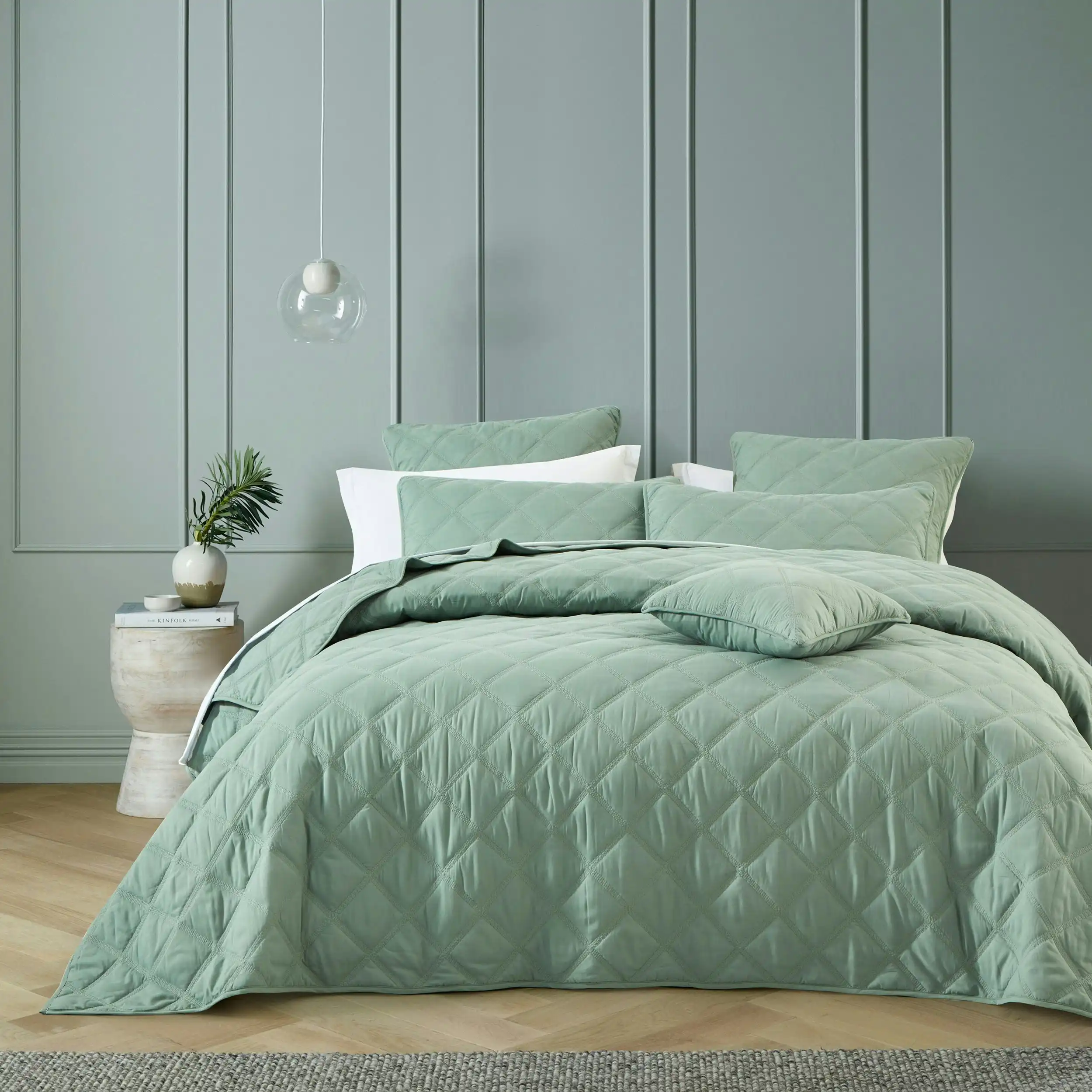 Bianca Bedding Barclay Olive Coverlet Set