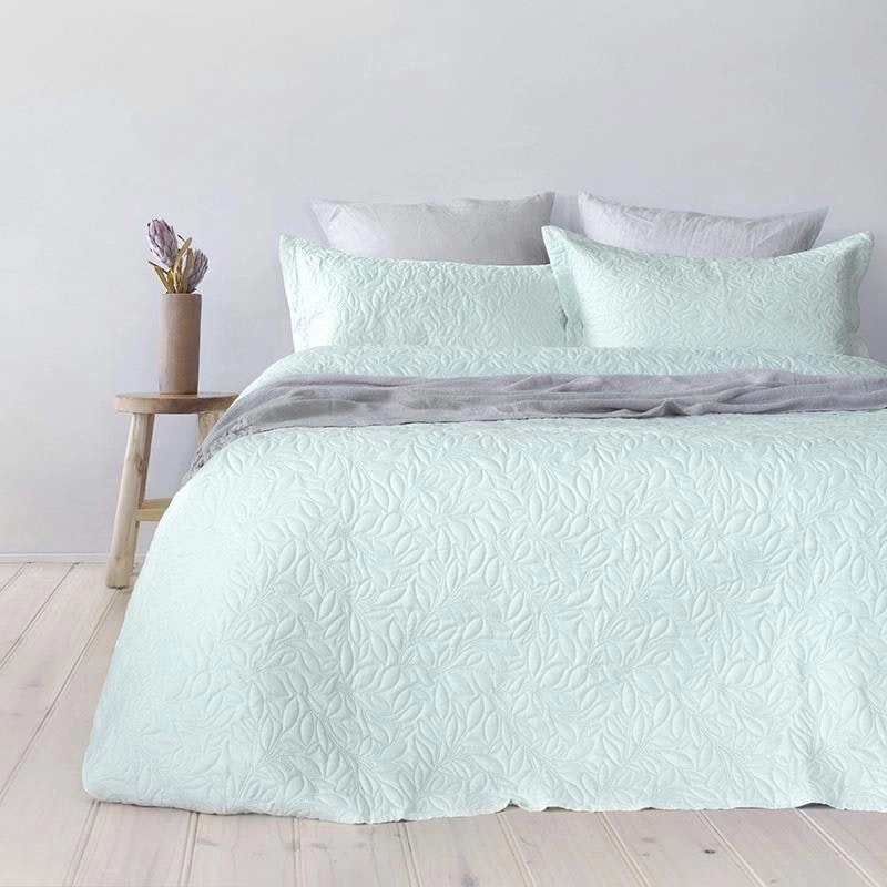 Bambury Botanica Coverlet Set - Glacier