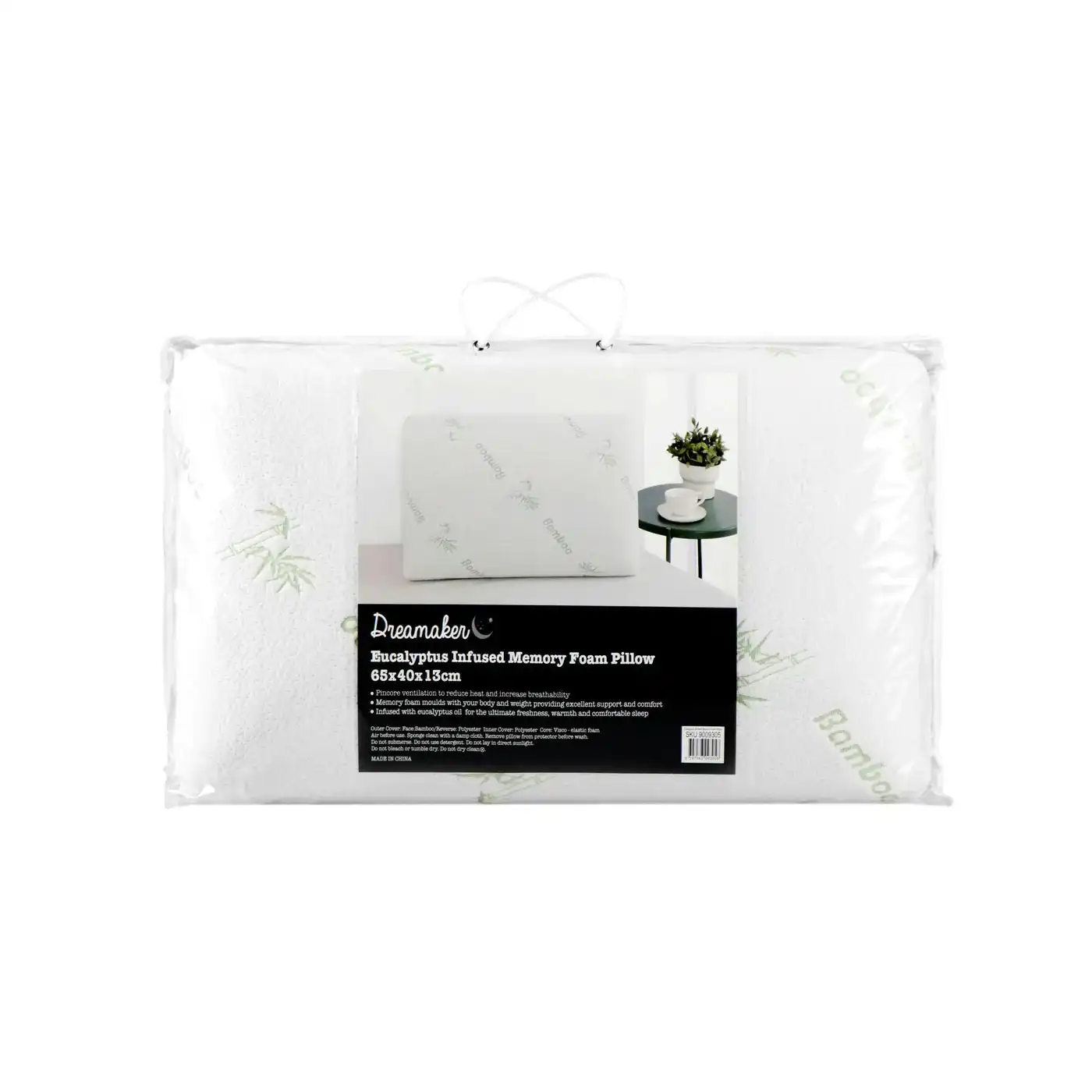 Dreamaker Memory Foam Pillow Eucalyptus Infused