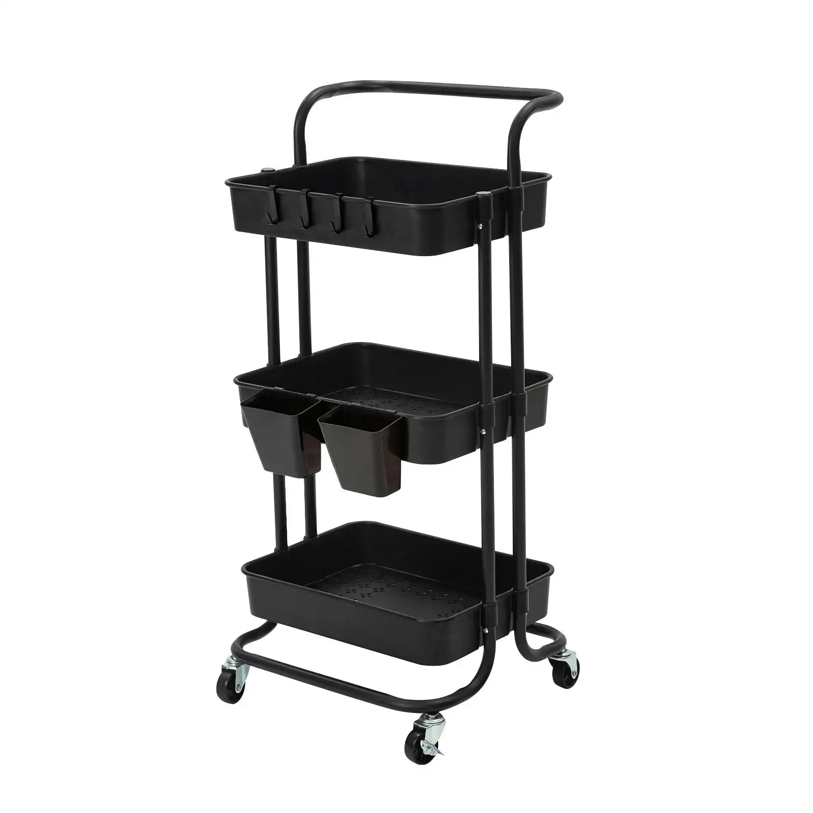 Trolley Cart Storage 3 Tier - BLACK