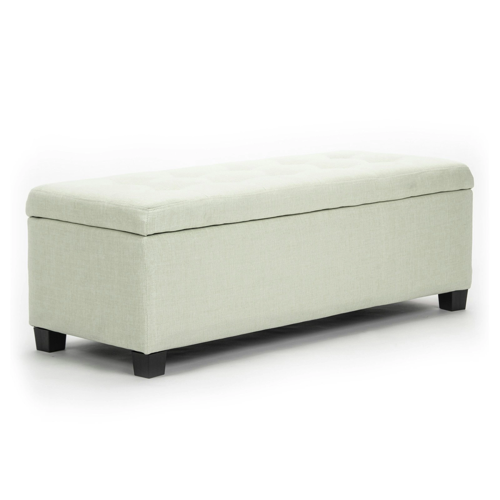 102cm Storage Ottoman Fabric - LIGHT GREEN