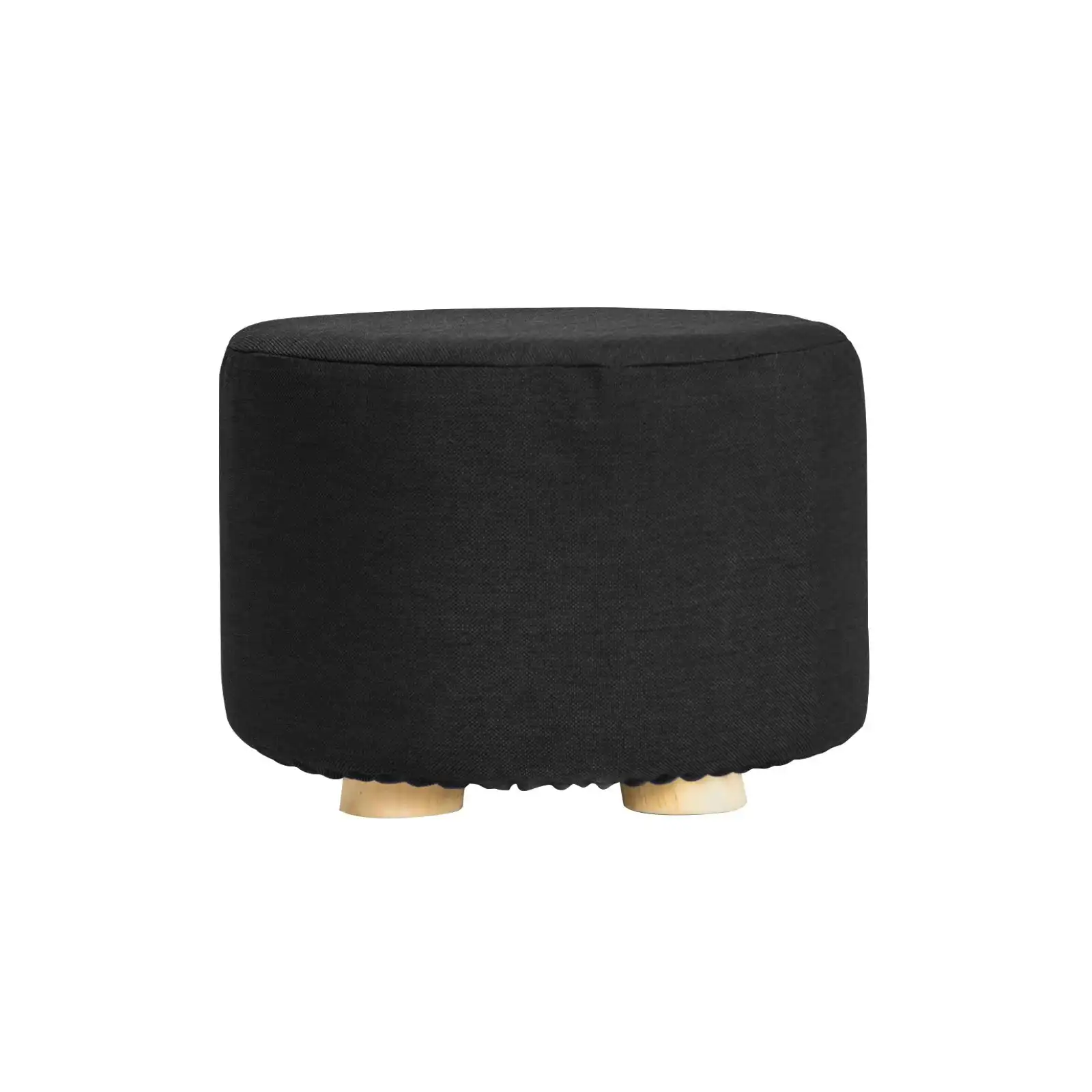 Round Foot Stool - BLACK