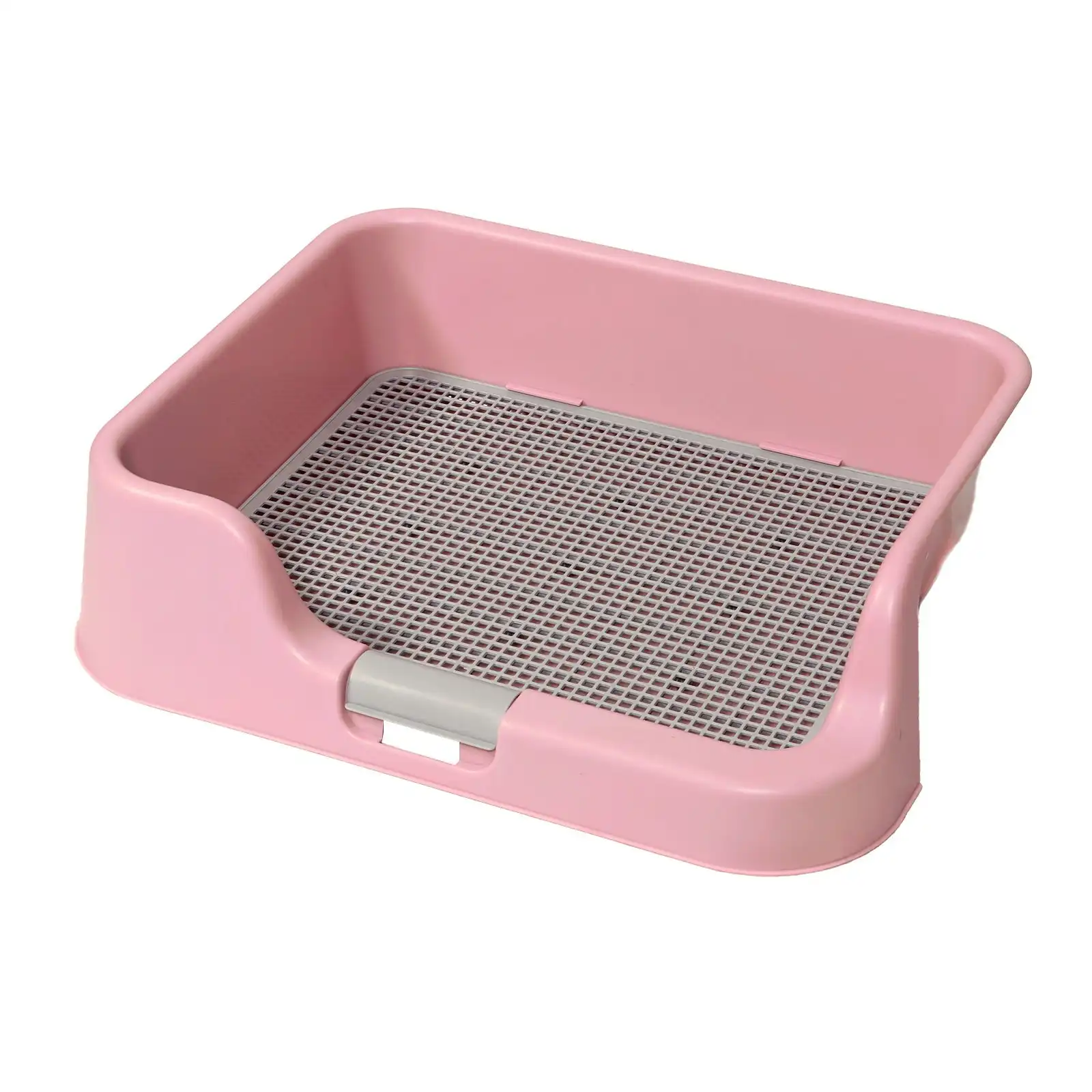 Pet Potty Tray Raised Walls T1 - PINK