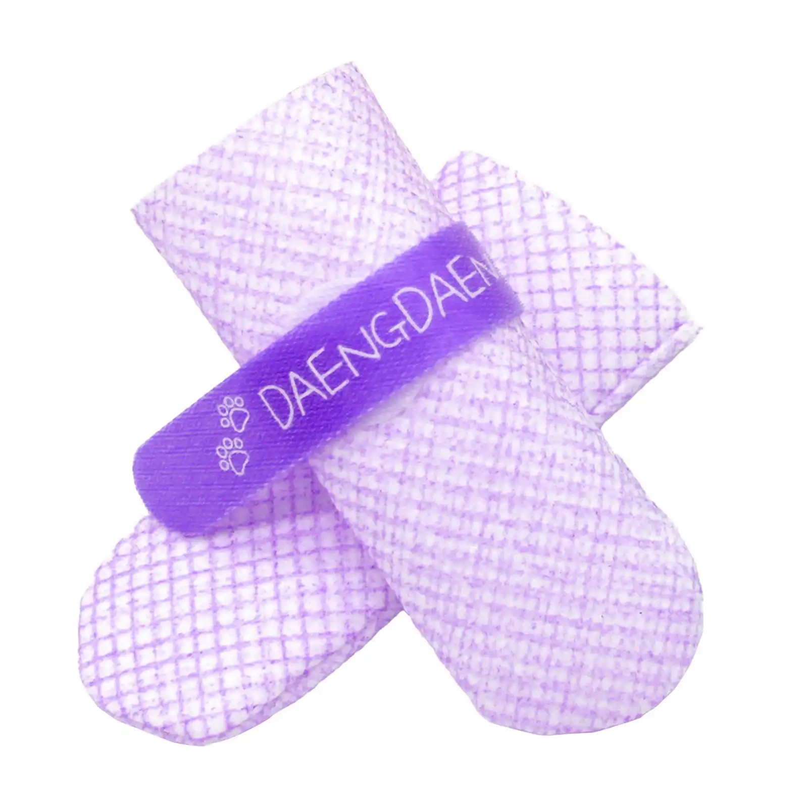 28pc Medium Disposable Dog Puppy Socks Shoes - VIOLET