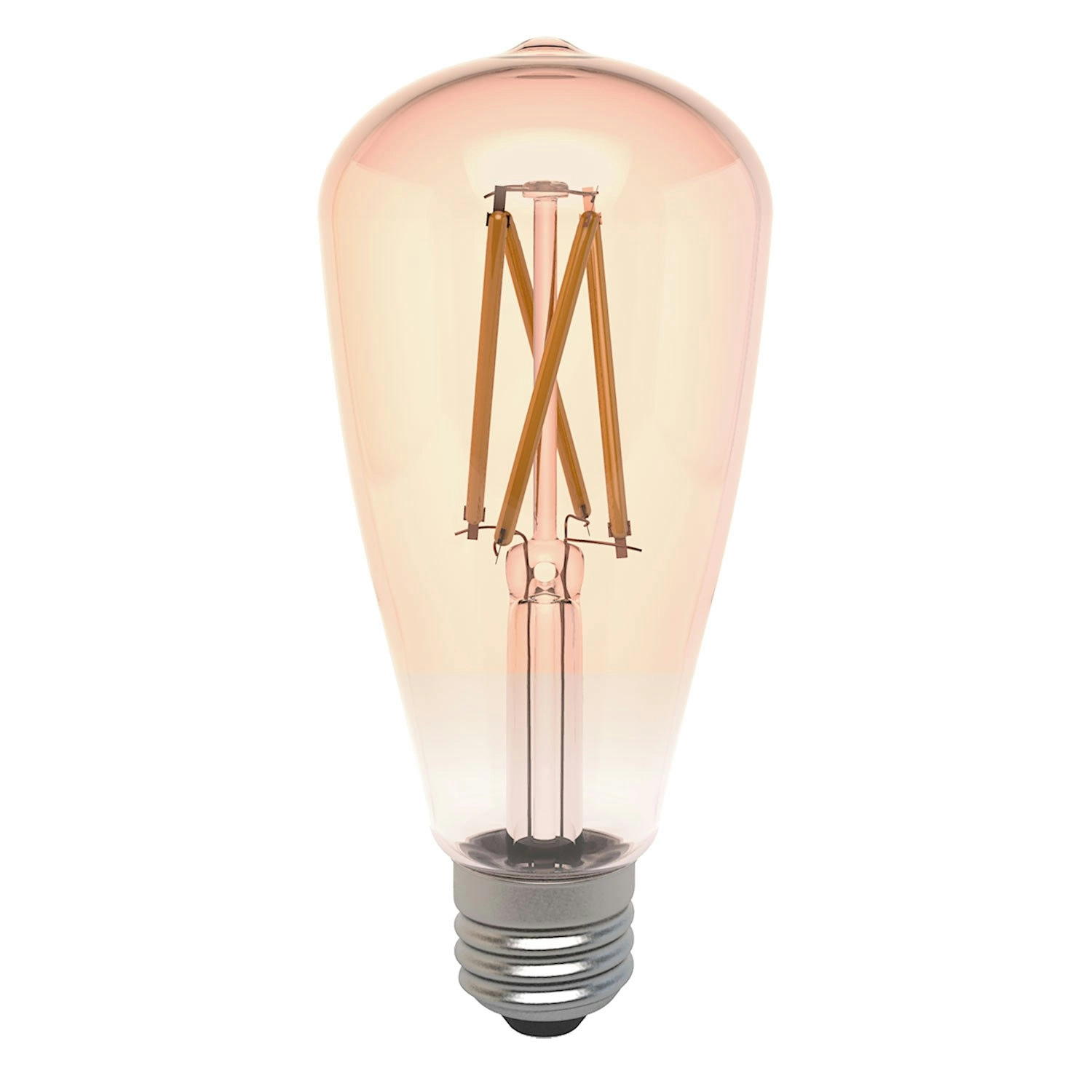 Laser Wifi Smart E27 ST64 LED Filament Bulb Amber Google Alexa Dimmable