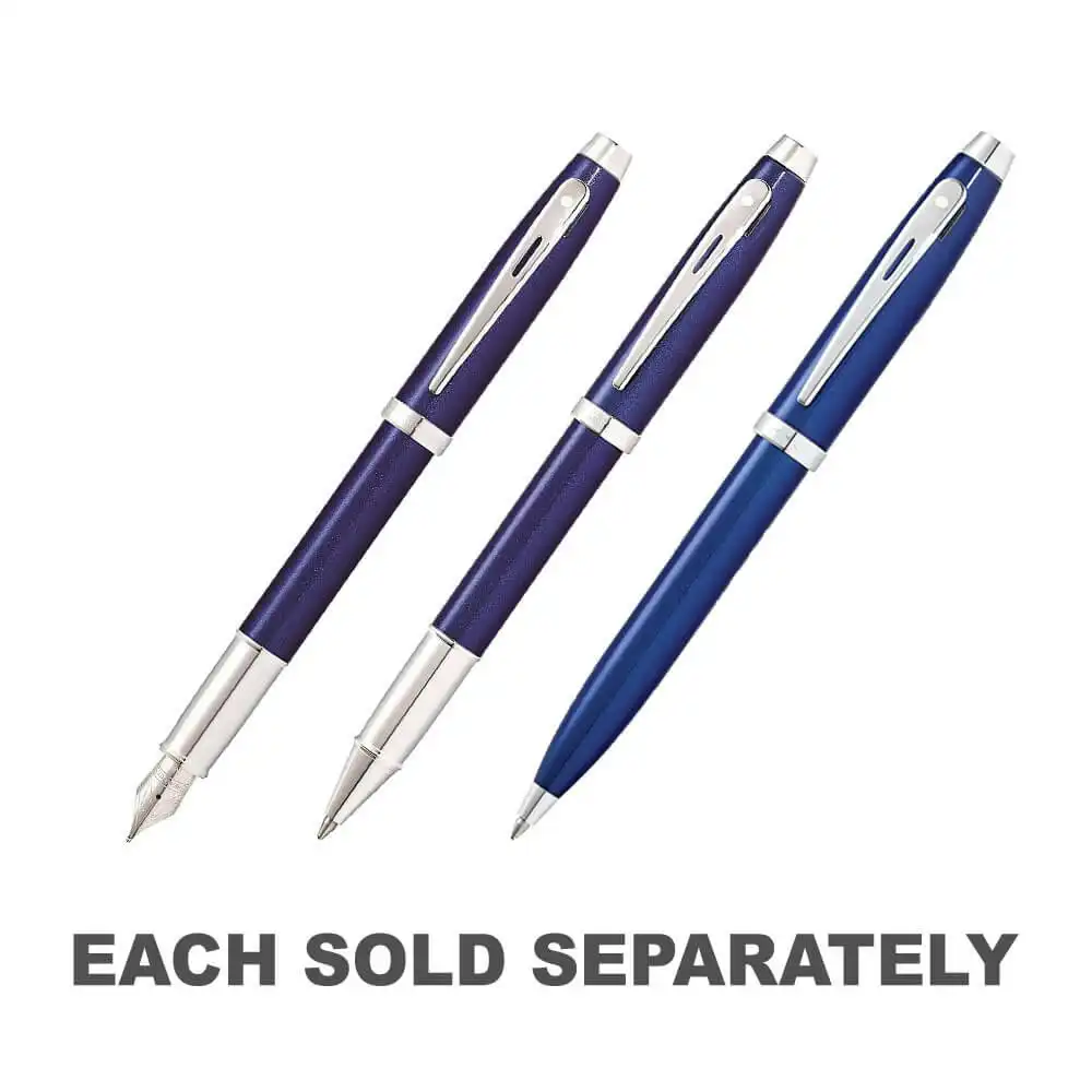 100 Blue Lacquer/Chrome Plated SS Pen