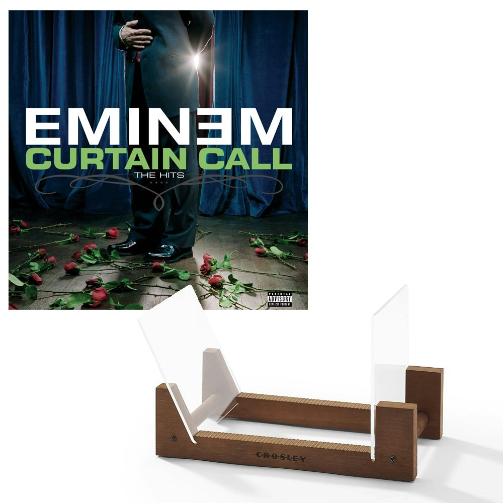 Eminem Curtain Call - Double Vinyl Album & Crosley Record Storage Display Stand