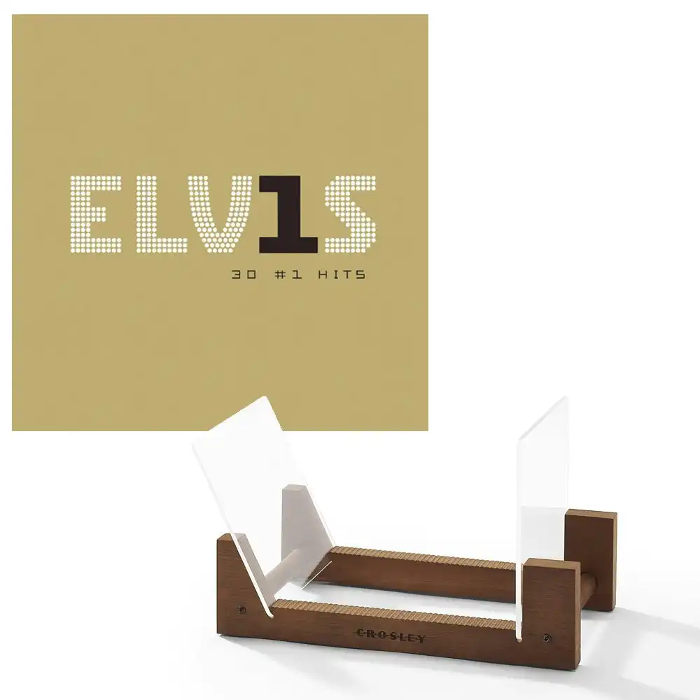 Elvis Presley Elvis 30 #1 Hits Vinyl Album & Crosley Record Storage Display Stand