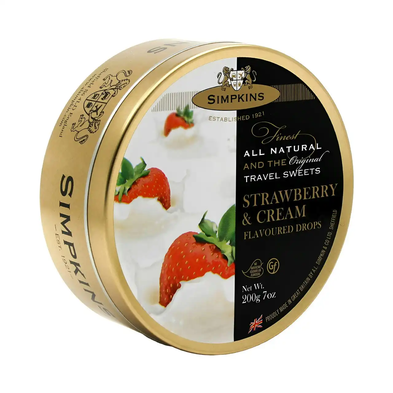 Simpkins Strawberry Drops 200g Tin