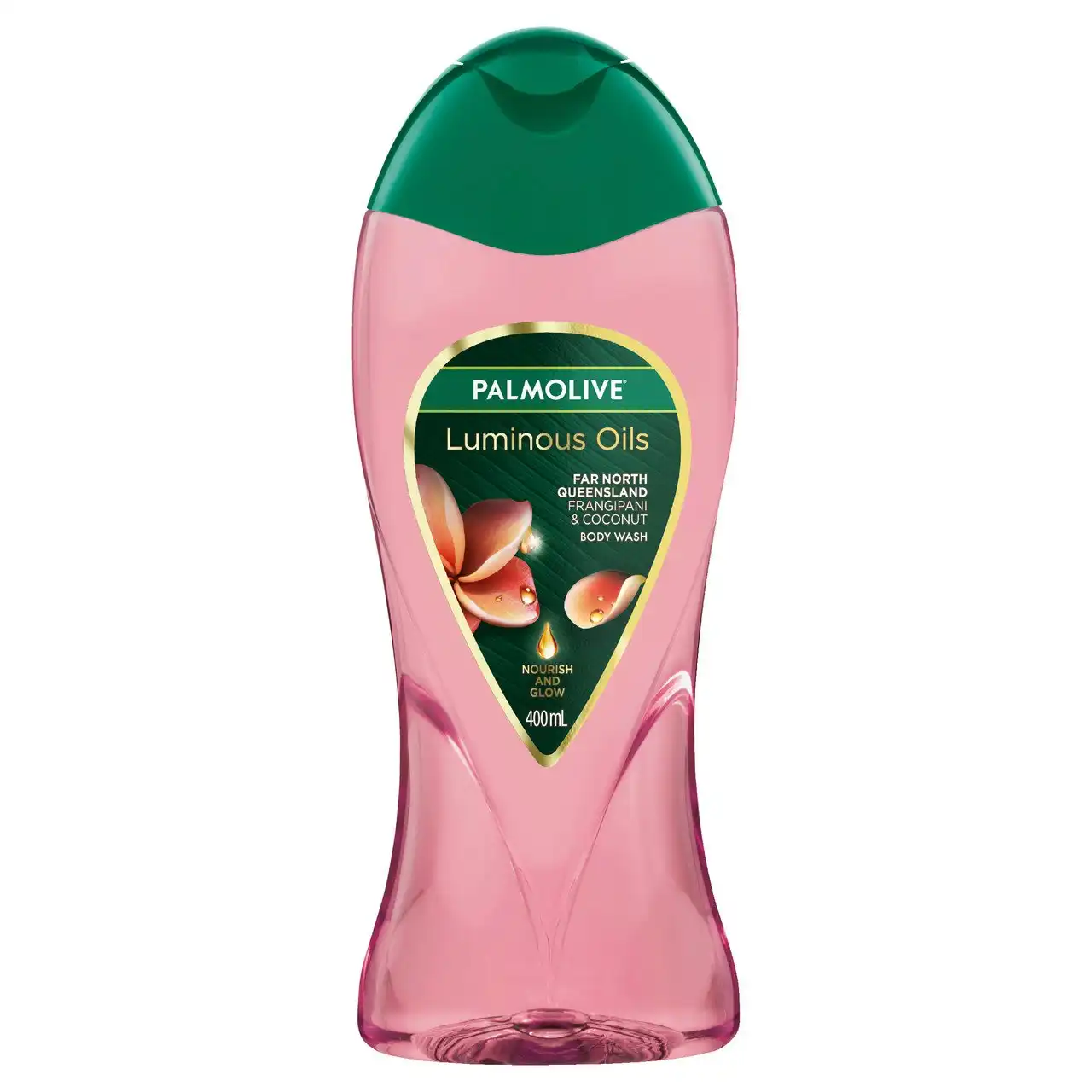 Palmolive Luminous Oils Body Wash 400mL, Far North Queensland Frangipani & Coconut, Nourish & Glow