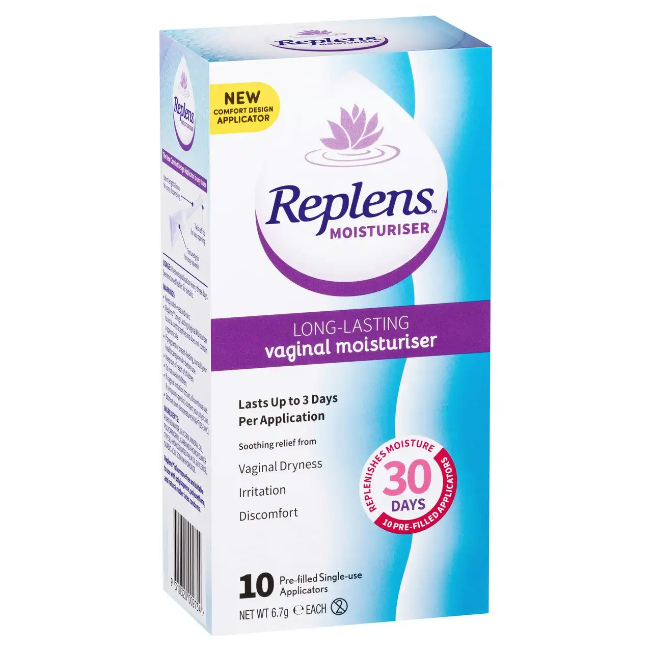 Replens Long Lasting Vaginal Moisturiser 10 Pack