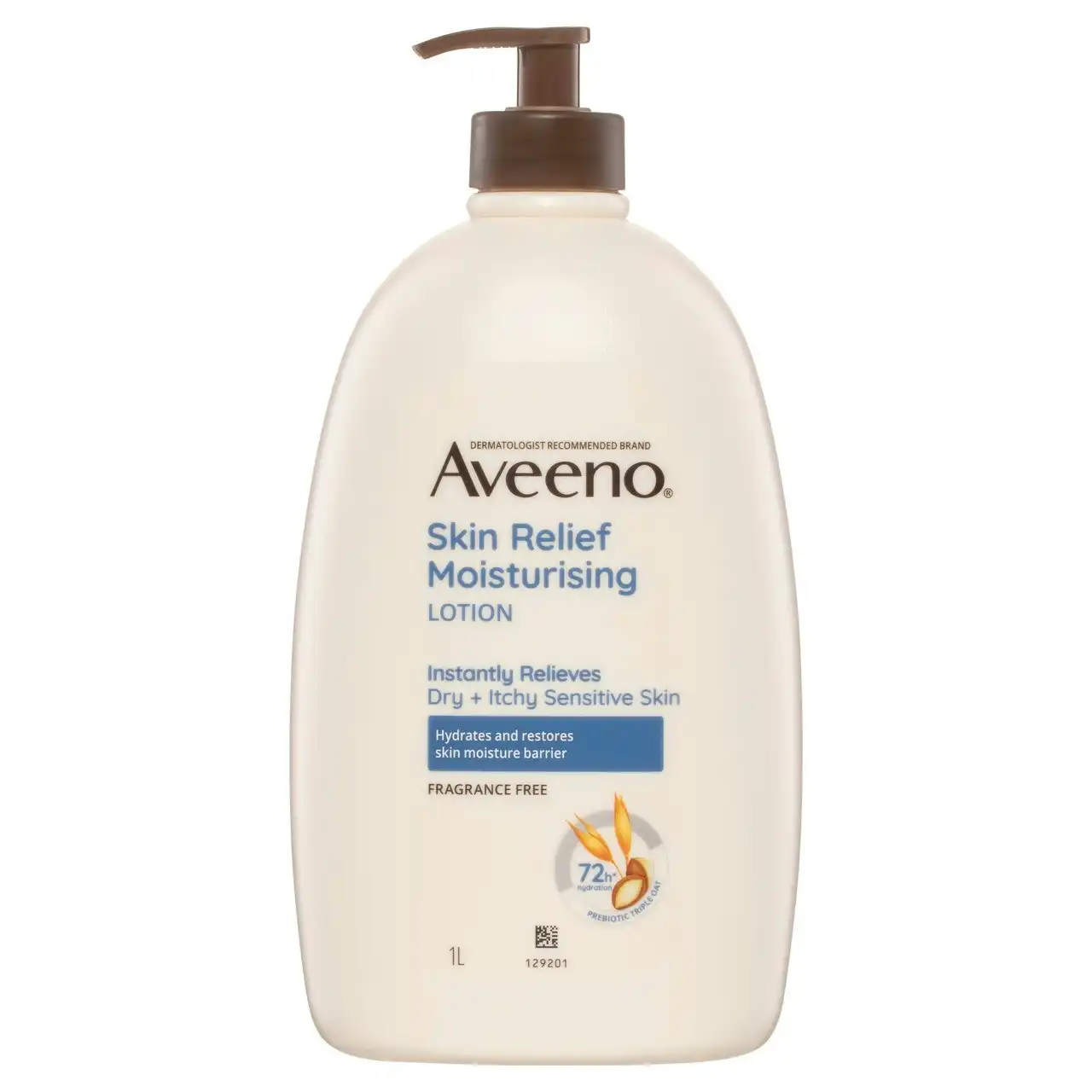 Aveeno Skin Relief Fragrance Free Body Lotion Shea Butter 72-Hour Intense Hydration Protect Extra Dry Itchy Sensitive Skin 1L