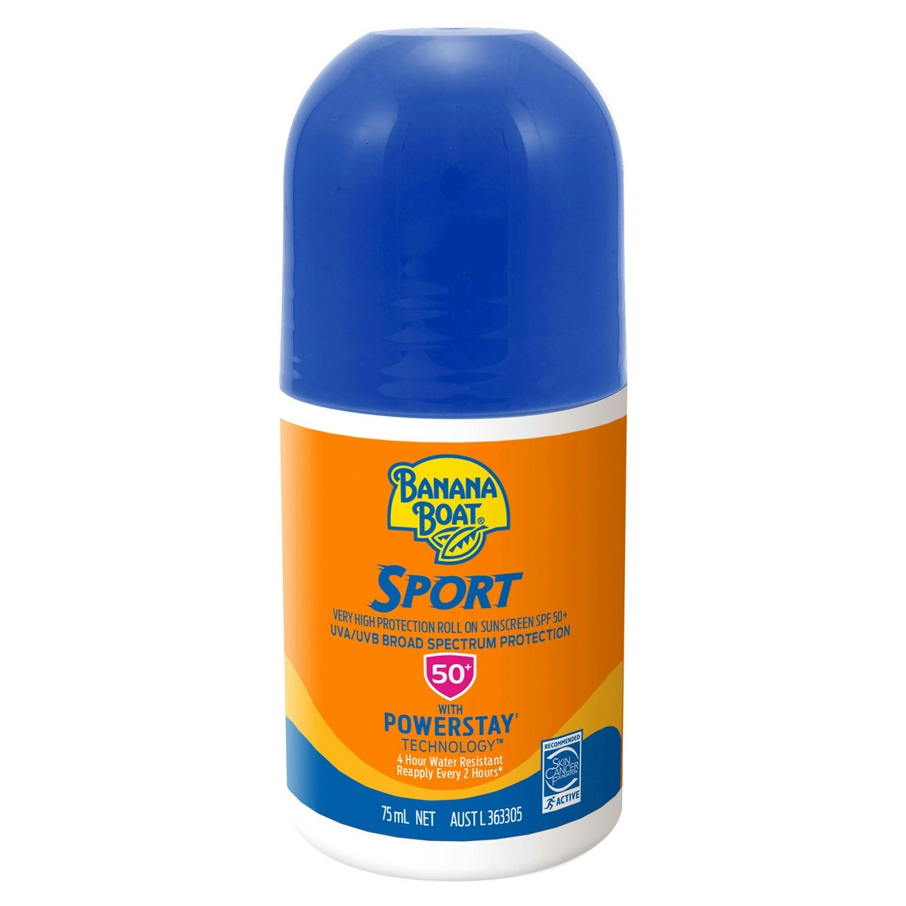 Banana Boat Sport Roll-On Sunscreen SPF50+ 75mL