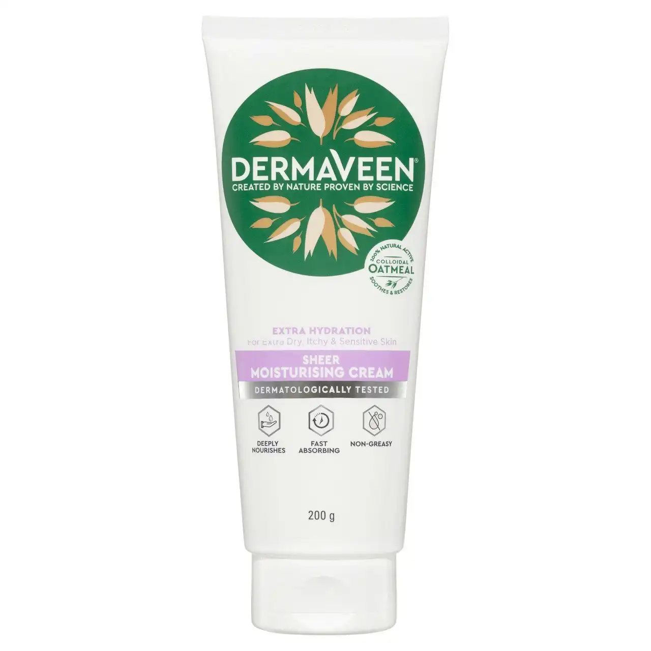 DermaVeen Extra Hydration Sheer Moisturising Cream 200g