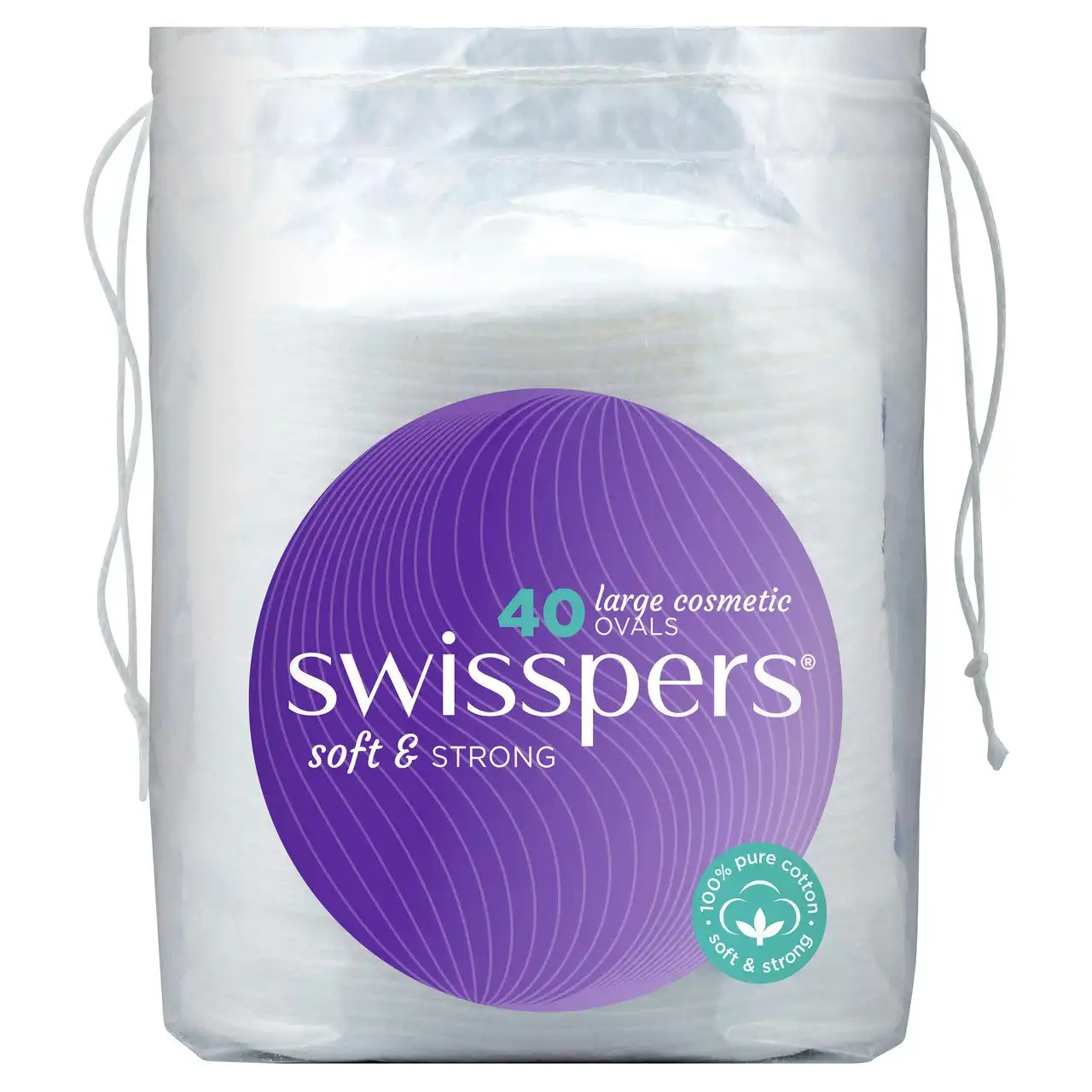 Swisspers Large Cosmetic Oval Pads 40 pack