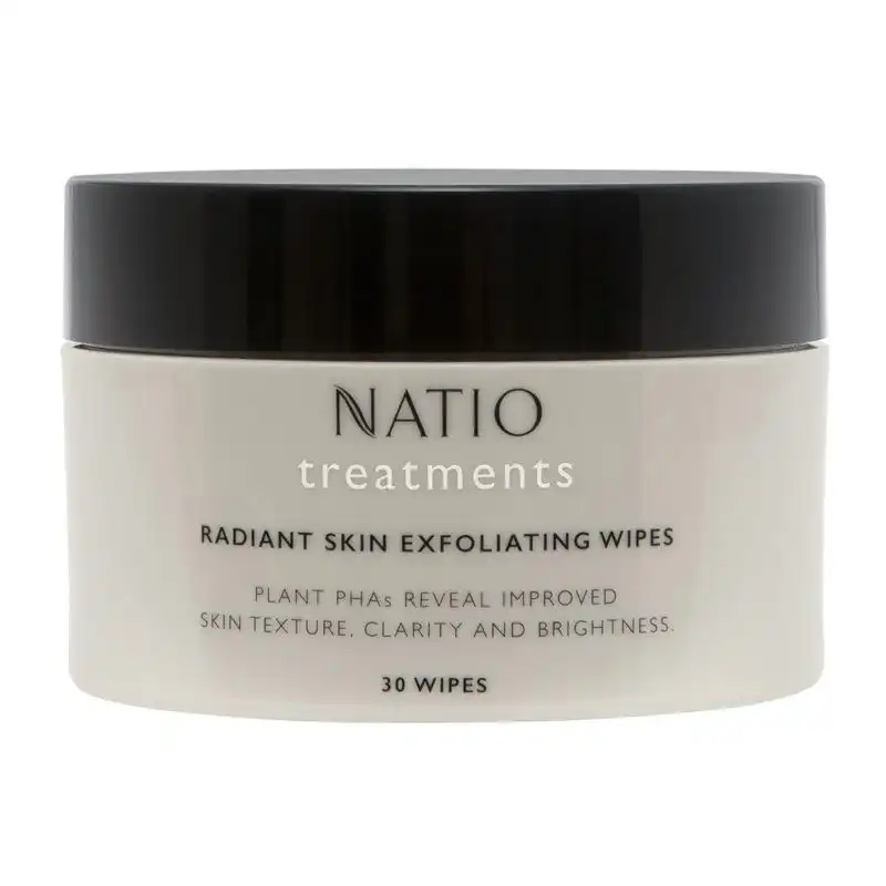 Natio Treatments Radiant Skin Exfoliating Wipes 30