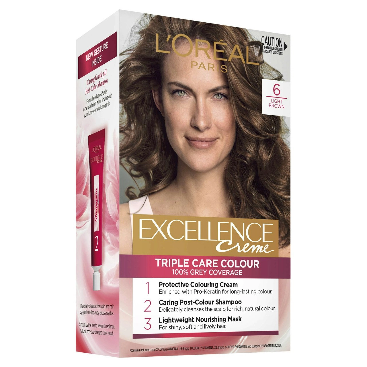 L'Oreal Paris Excellence Creme Permanent Hair Colour - 6 Light Brown