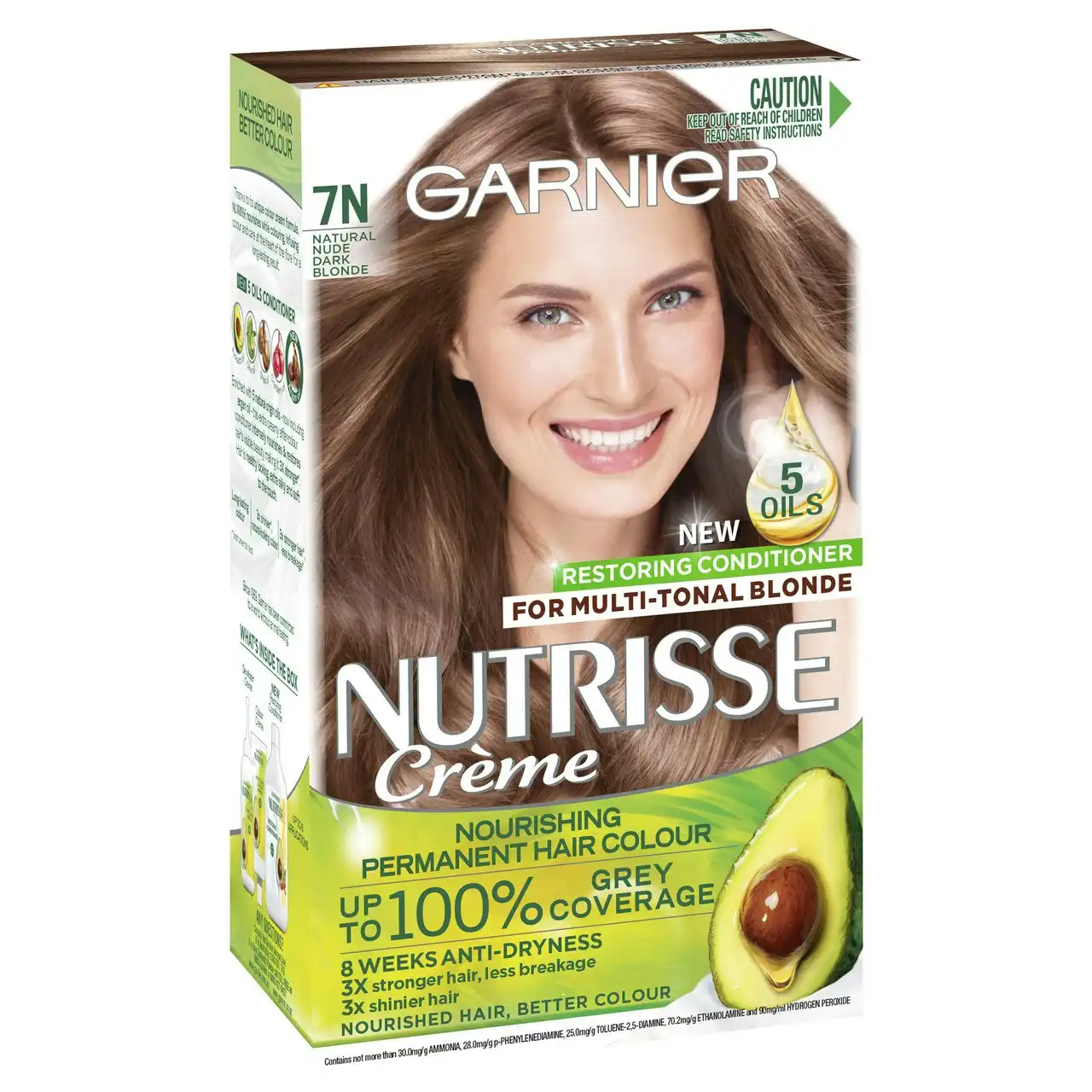 Garnier Nutrisse Permanent Hair Colour - 7N Natural Nude Dark Blonde