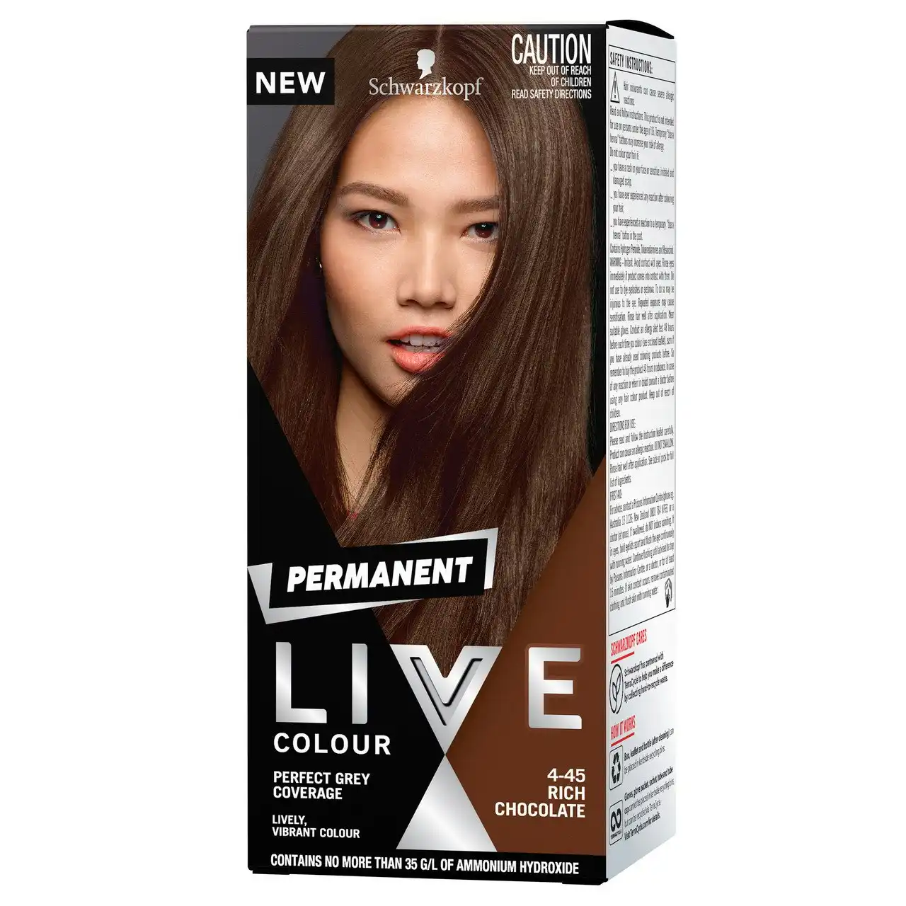 Schwarzkopf LIVE Colour Permanent 4.45 Rich Chocolate