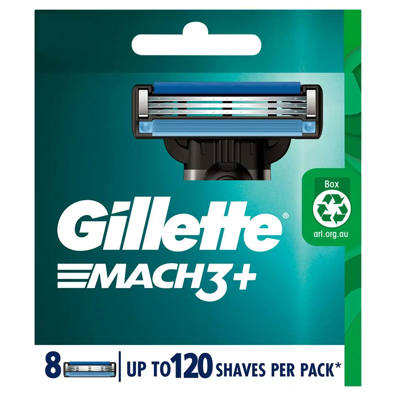 Gillette Mach3+ Replacement Cartridges 8 Count